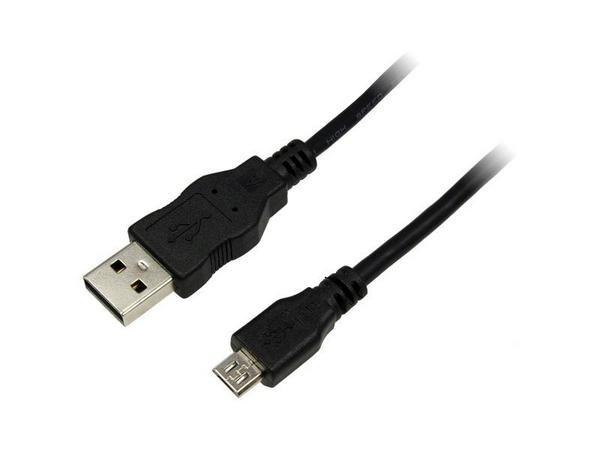 Reekin USB 2.0 Kaapeli A uros - Micro-B uros, 3m, musta